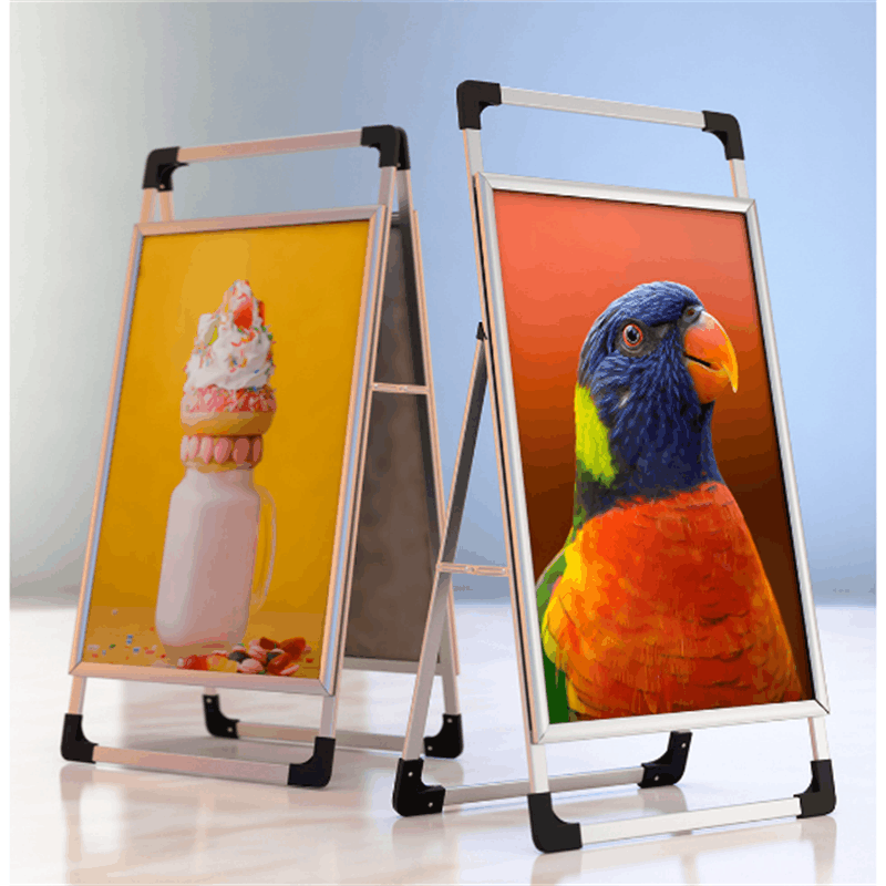 速买宝 铝合金 海报架手提立式单面海报架60*80 加重型 (不含板)图片