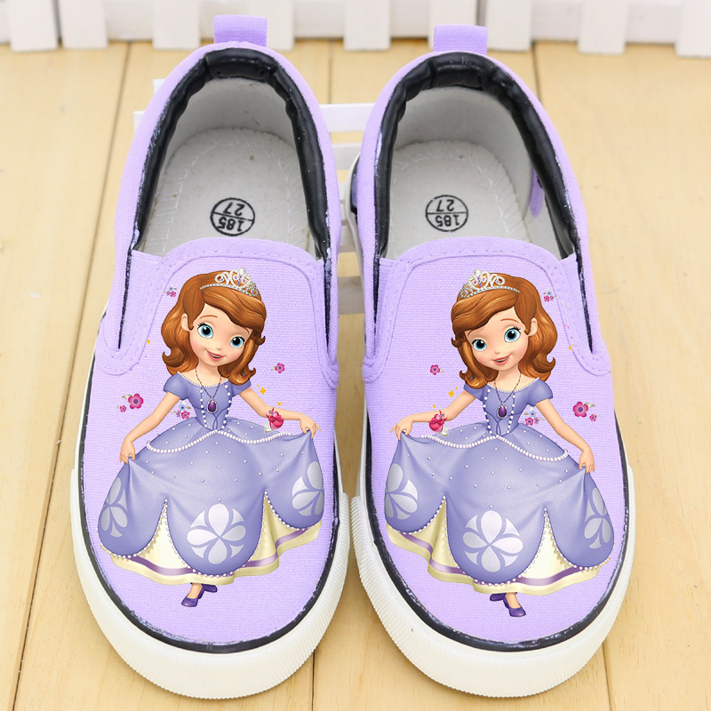 迈凯恩儿童鞋低帮帆布鞋女童鞋2021春秋运动鞋板鞋公主鞋卡通小童单鞋