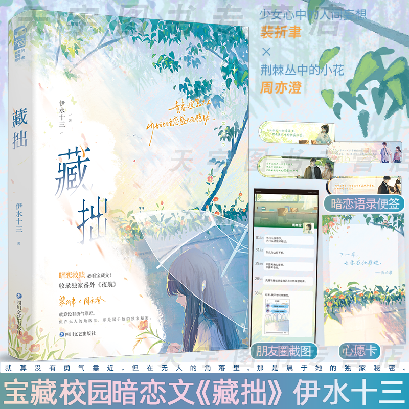 实体书/随书赠品 [正版]印特签版+风琴相册 藏拙 伊水十三 收录番外《夜航》青春文学青春校园初恋暗恋双向救赎双向奔赴高清大图