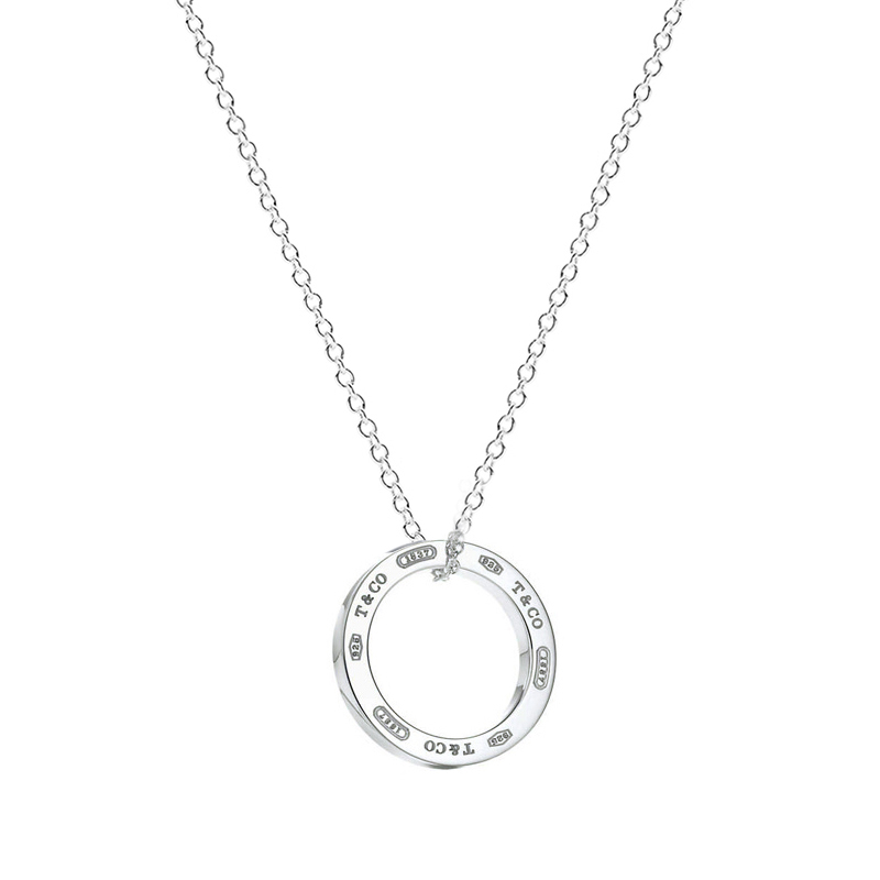 Tiffany&Co.蒂芙尼1837系列圆环圈形吊坠项链女士锁骨链