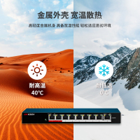 DS-3E0109P-E/M 主机9口百兆 POE交换 延长网线传输 对讲机 非网管标准
