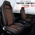 上汽红岩杰狮C500座套新金刚M500坐垫套四季座椅套驾驶室装饰用品 经典纯黑款【纯咖色麻丝】一对装