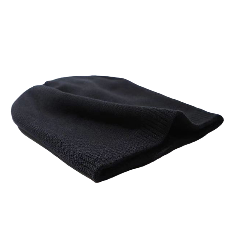 炯毅 冬季毛线帽加绒保暖棉帽户外骑车防寒防风帽针织冷帽 帽子 黑色 均码 个高清大图