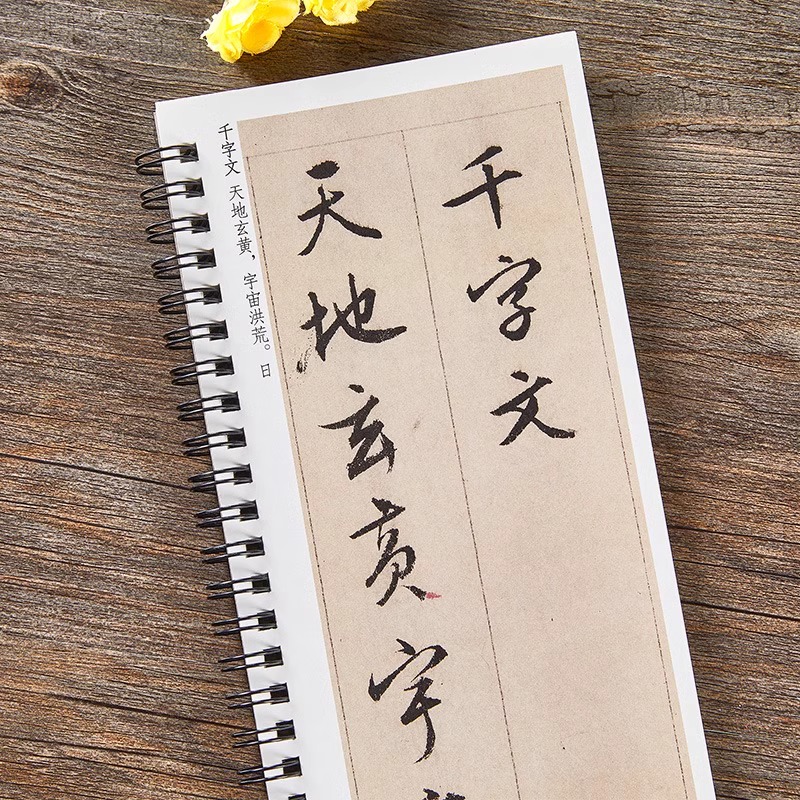 文征明行书千字文字帖 [正版]文徵明行书千字文字帖全文经典碑帖书法临摹字卡原大版墨迹本文征明行书毛笔书法字帖近距离临摹临高清大图