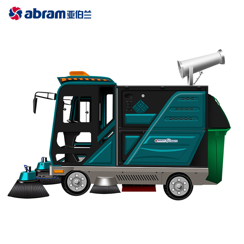 亚伯兰(abram)YBL-DP2300GTD8 四轮驾驶式扫地车 市政环卫 带240升垃圾桶 含雾炮高压水枪