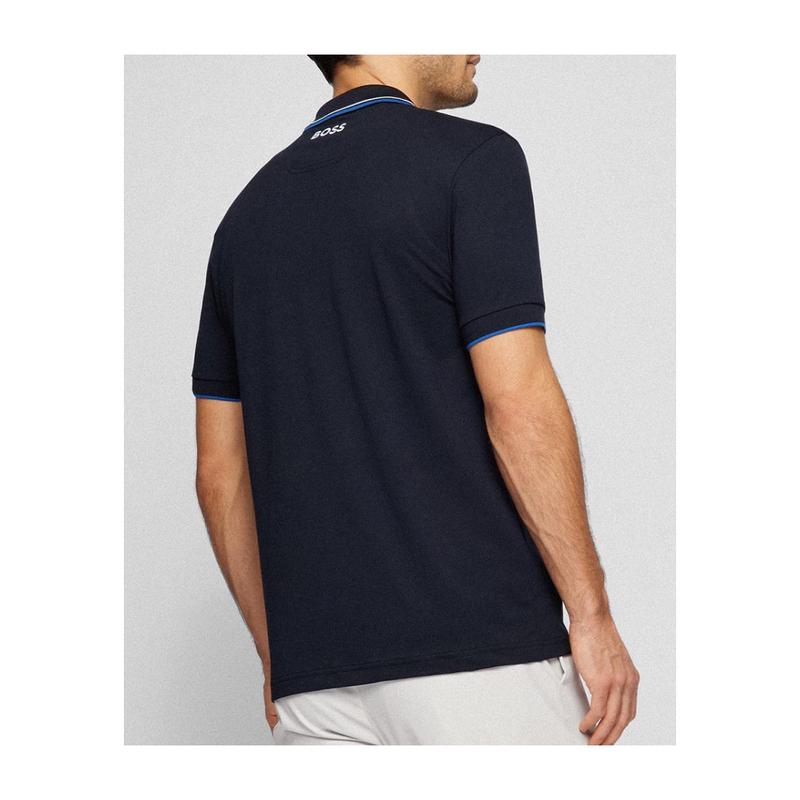 Hugo boss夏季款男士短袖 简约经典BOSS徽标商务风休闲POLO衫 棉质舒适透气高清大图