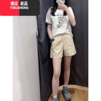YIBUSHENG试衣间!199+!松紧腰抽绳工装运动薄款短裤吸汗速干休闲裤女新款