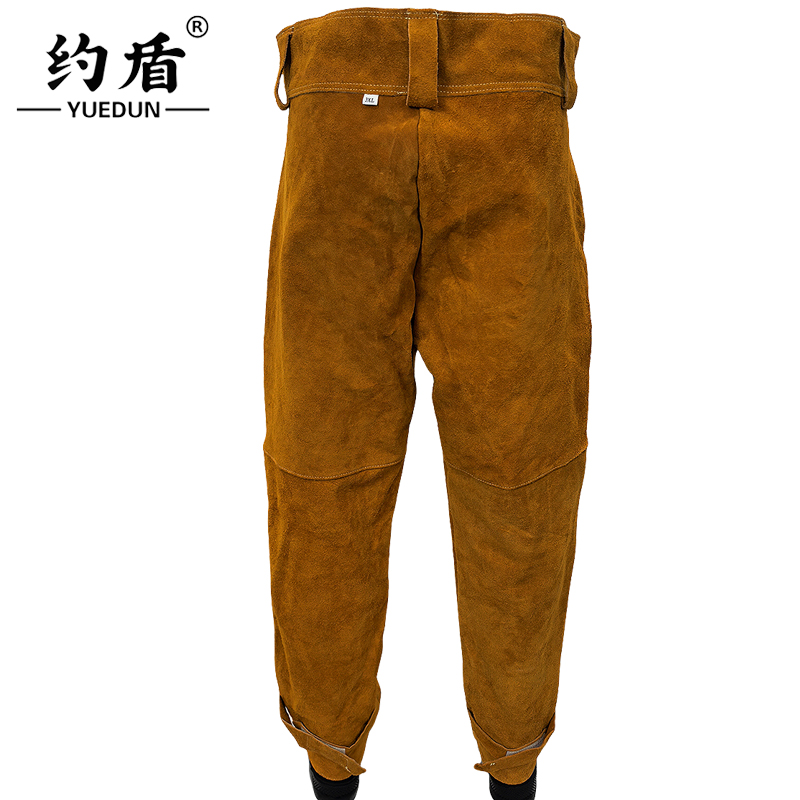 约盾 牛皮焊工隔热工作服长裤 YD8923/条高清大图