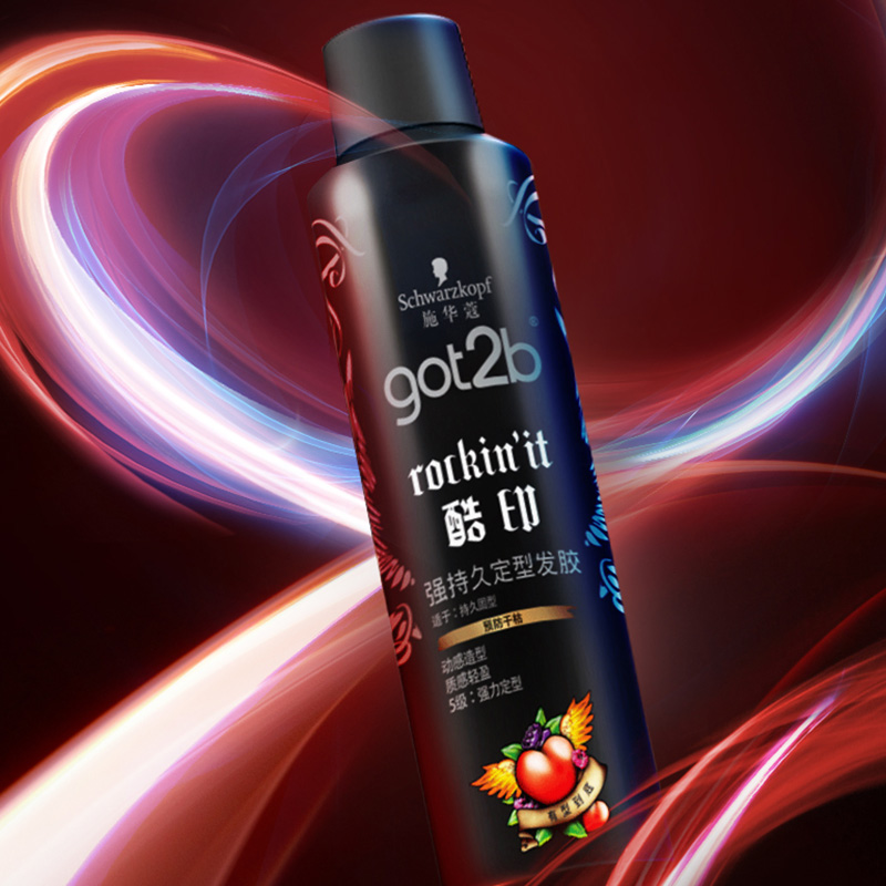 施华蔻发胶质感轻盈淡香不刺鼻got2b酷印强持久定型250ml高清大图