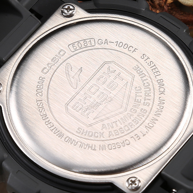 卡西欧(CASIO)G-SHOCK系列男士手表 日韩品牌自动背光迷彩风限量大表盘时尚电子双显防水男表