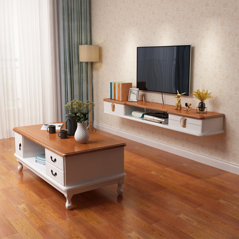 寻木匠实木壁挂式电视柜北欧卧室现代简约简易小户型窄悬挂墙上迷你
