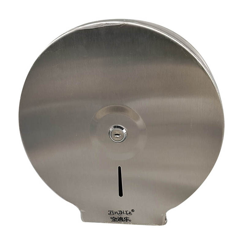 金迪乐不锈钢卷纸筒壁挂纸巾盒大盘纸盒25.5*11cm/个高清大图