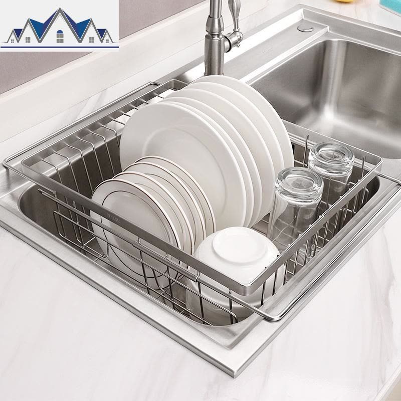 不锈钢晾碗架 厨房水沥水架碗碟架凉沥碗架水池洗碗池 三维工匠收纳层架图片