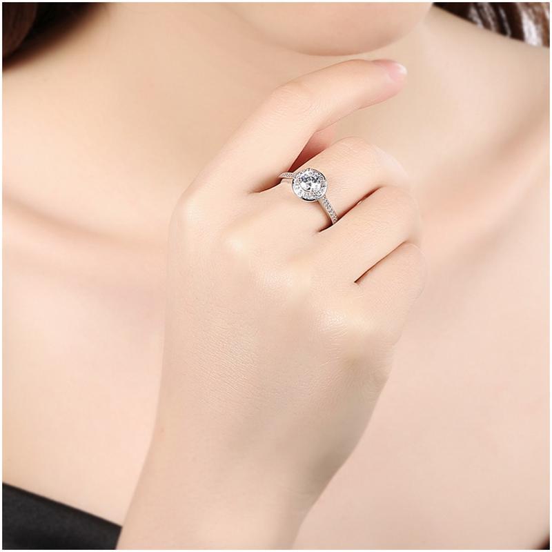 R821-CCouple Love Gold Rings铂金订婚戒指男女钻石情侣简约日韩送女朋友七夕情人节礼物