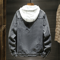 吉普战车(JIPUZHANCHE)2021秋冬新款男士牛仔服男青中年修身柔软舒适时尚时尚潮流男士牛仔衣服外套男大码男装