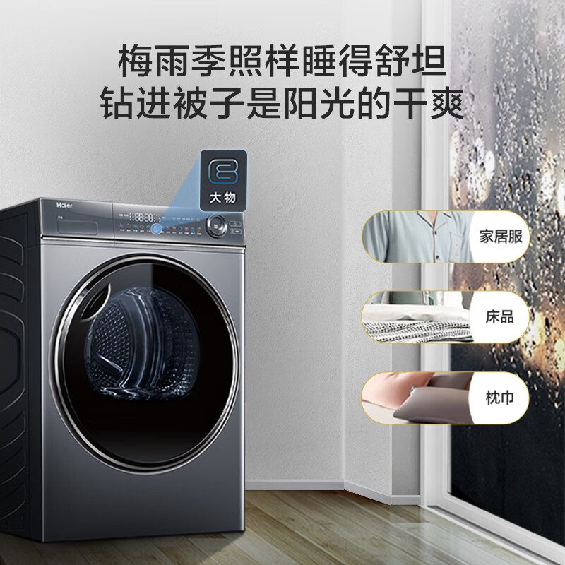 海尔(Haier)双擎热泵式烘干机HGY100-F376U1高清大图