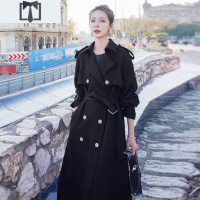 SUNTEK风衣女中长款秋装2021新韩版宽松流行气质英伦风高端大气温柔外套风衣