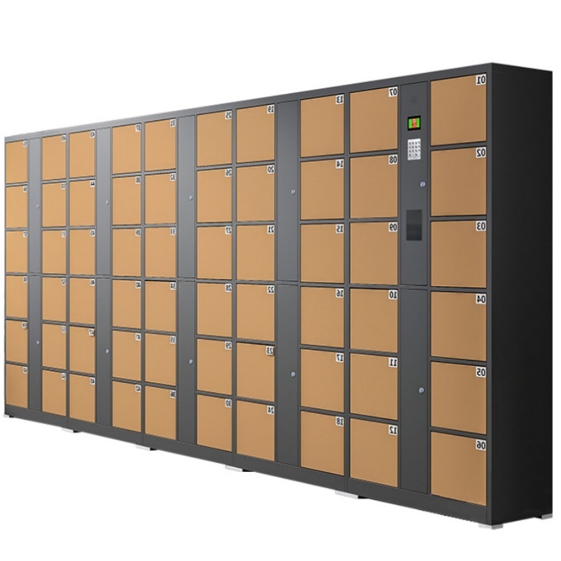 攸形刷卡存包柜60门425*46*180cm台高清大图