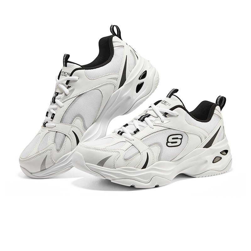 Skechers斯凯奇休闲时尚运动鞋2023冬季款舒适轻便绑带894192-WBK
