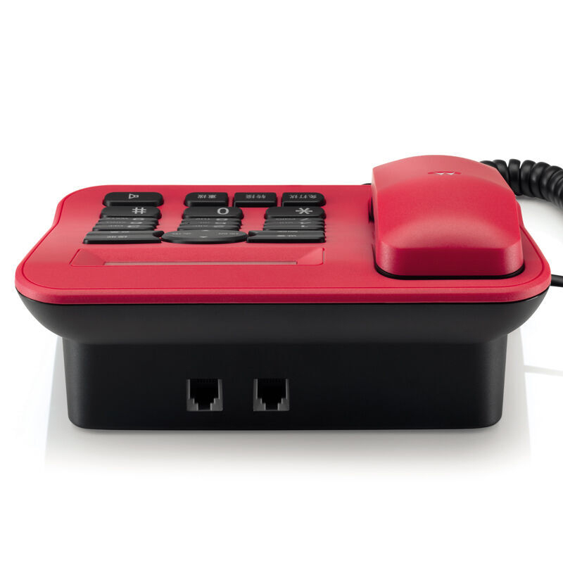 摩托罗拉(Motorola)CT410C电话机座机 固定电话机固话免电池家用办公商务 红色