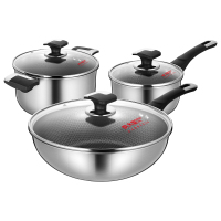 炊大皇 COOKER KING 轻奢不锈钢三件套 3件 TZ3A