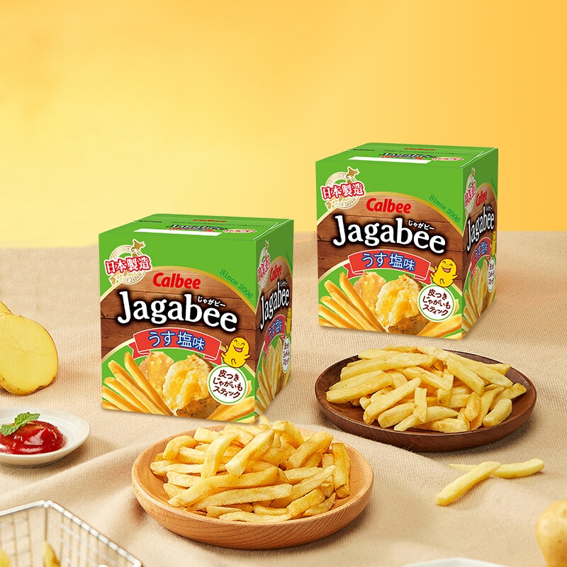 [临期特卖]日本进口Calbee/卡乐比经典原切薯 条淡盐原味75g(2024.08.01到期)高清大图