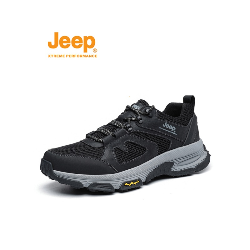 jeep男鞋夏季透气网面休闲男士运动鞋品牌正品爸爸户外登山旅游鞋
