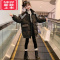 可莉允欧洲站女童棉服2022秋冬新款儿童棉袄洋气女孩外套棉衣中长款潮牌