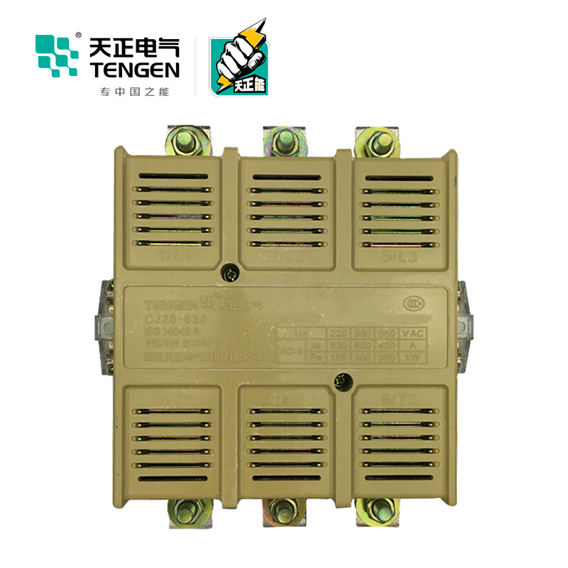 天正电气 CJ20-630A 380V 3NO 4NO+2NC 50Hz 3P 02010030089 交流接触器