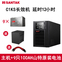 山特(SANTAK)UPS不间断电源C1KS在线式1000VA/800W主机+山特电池 长延时12小时