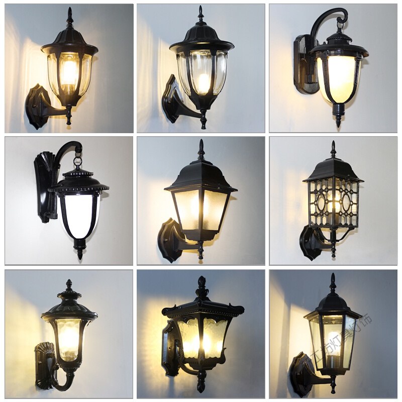 苏宁放心购 入户大壁灯 外墙壁灯 防水 户外欧式复古LED创意室外阳台走廊别墅庭院灯具 楼梯过道墙壁灯 需要其他款式联系客服