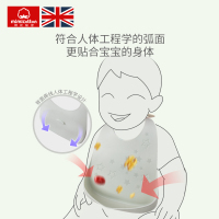 棉花秘密婴儿硅胶围兜儿童喂食吃饭兜防水耐脏 粉色