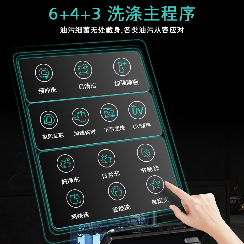 西门子 (SIEMENS) 洗碗机14套全能舱 大容量嵌入式洗碗机洗消烘存除菌家用 SJ43HB00KC