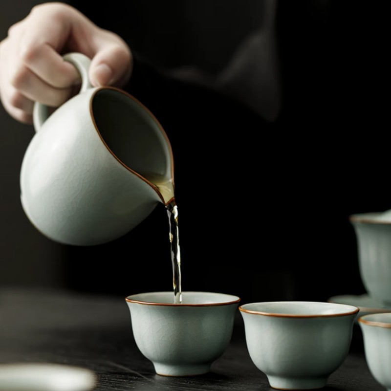 唐丰陶瓷茶具套装功夫茶盘整套家用简约中式茶海茶托茶杯茶壶泡茶器高清大图