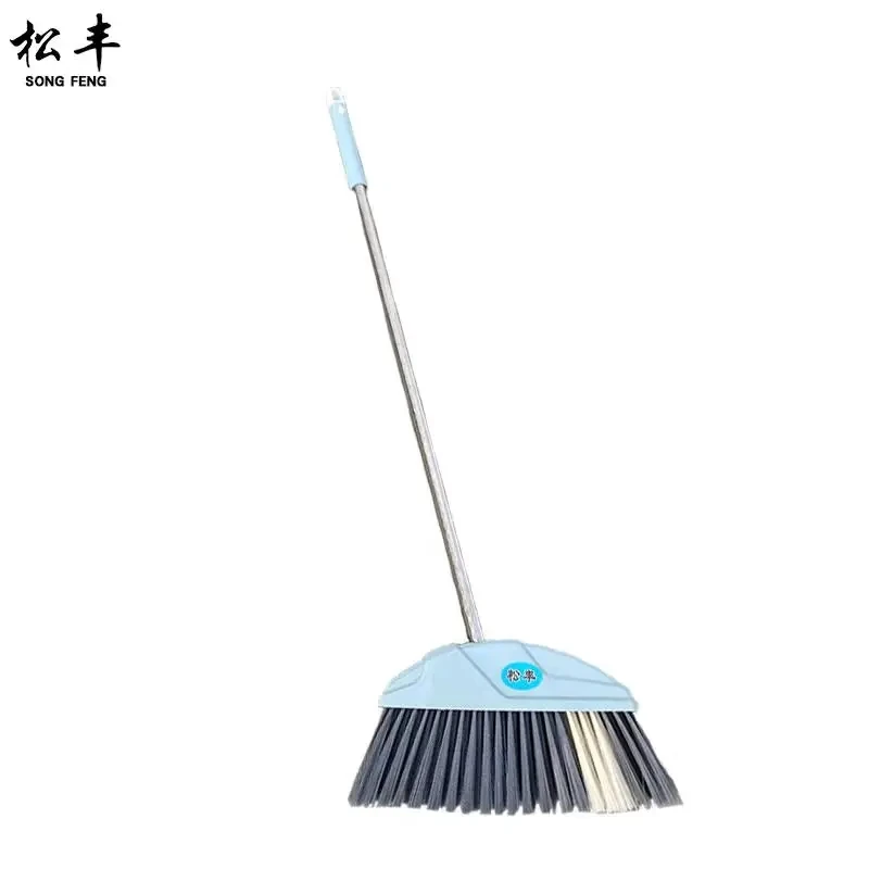 松丰(SONG FENG)加大不锈钢杆软毛塑料扫把扫水塑料扫帚塑料笤帚90cmX32cm把高清大图