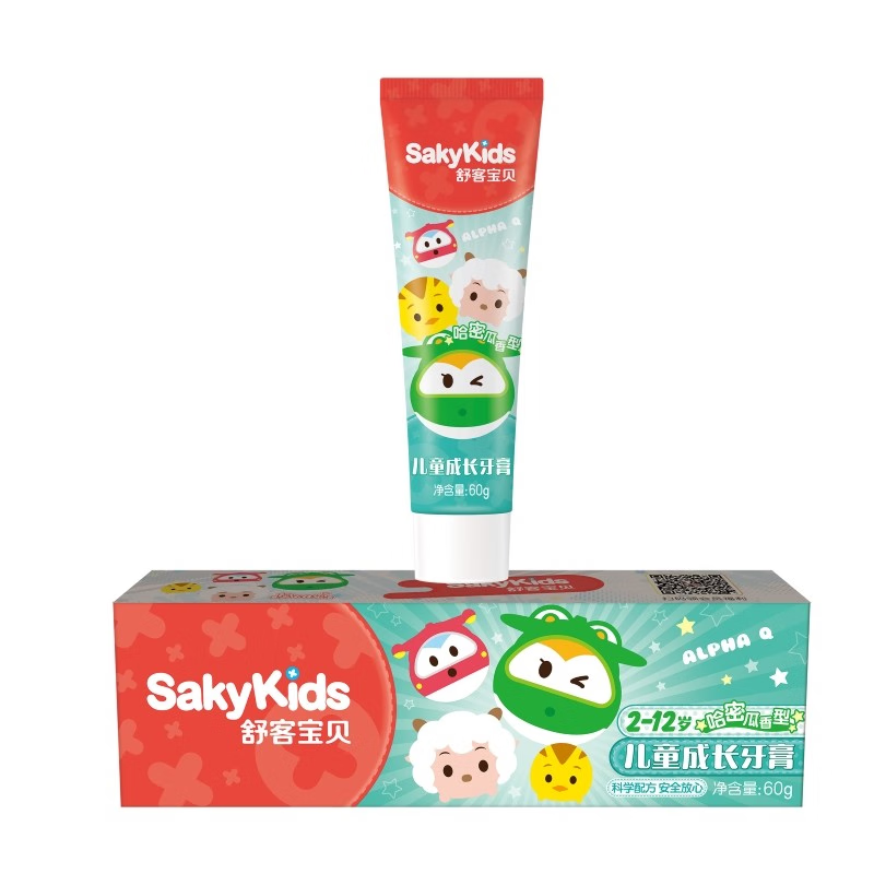 舒客(Saky) ZHSB-CY10 儿童牙膏加量装60g含氟多种果香温和配方护龈清洁适龄2-12岁 单支装草莓味高清大图