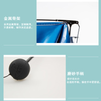 天堂伞 UPF50+幻彩蓝胶丝印条纹花三折黑杆钢骨晴雨伞太阳伞 粉色 30053E
