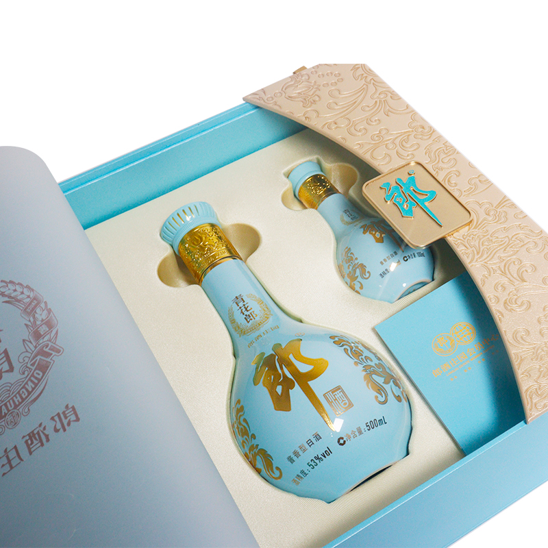 郎酒天青郎会员尊享礼盒 53度500ml+100ml礼盒高清大图
