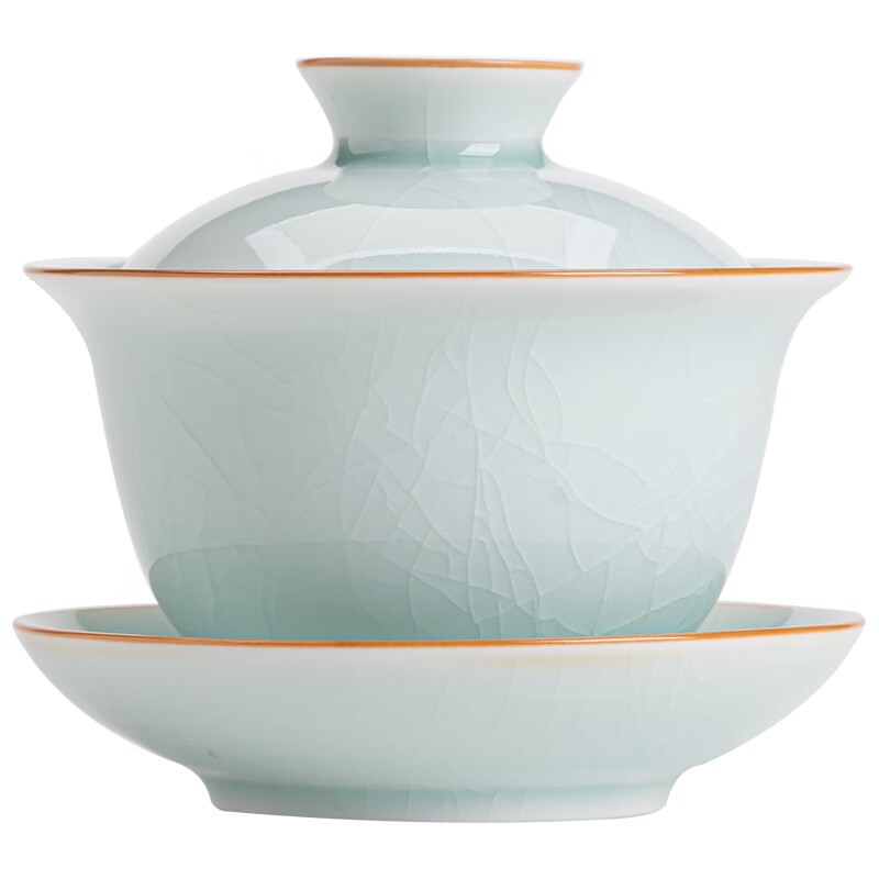 苏氏陶瓷(SUSHI CERAMICS) J0674 卵青釉·初放盖碗 140ml (单位:套)