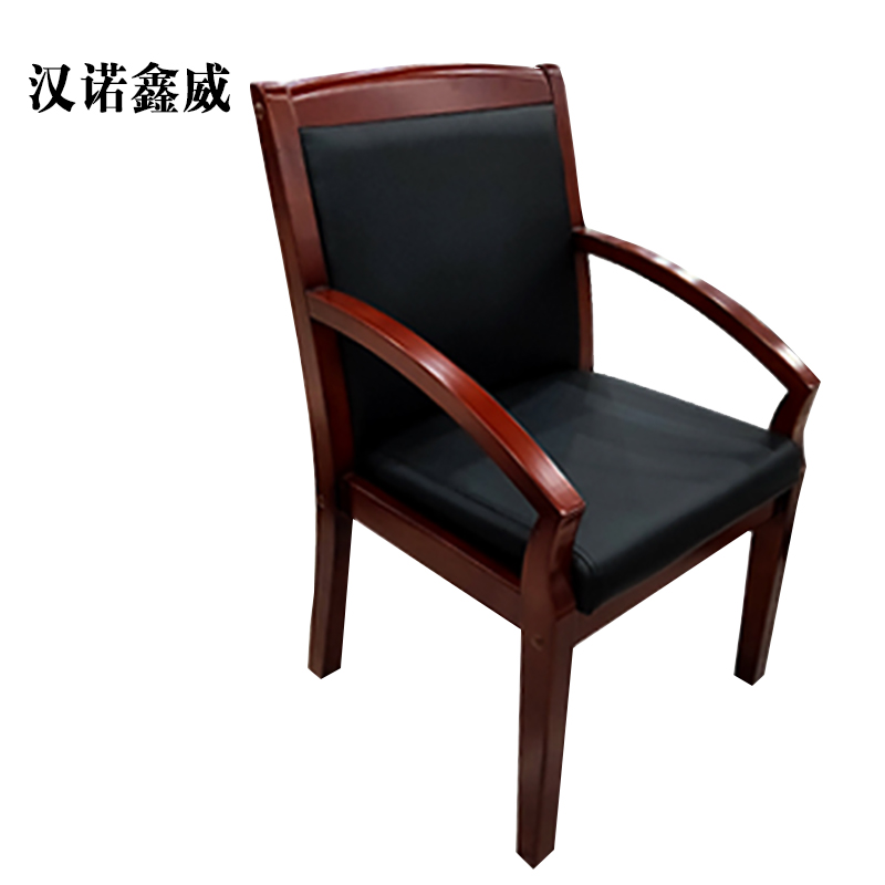 汉诺鑫威会议椅现代椅子皮面靠背椅斜扶手椅[工厂现做 7天内发货]高清大图