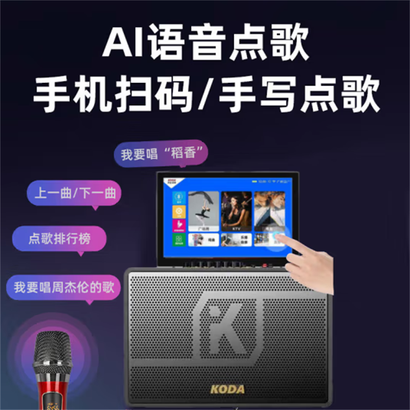 科 达 (KODA)家庭ktv音响套装K歌智能卡拉OK唱歌跳舞音响功放一体机 KD-H56