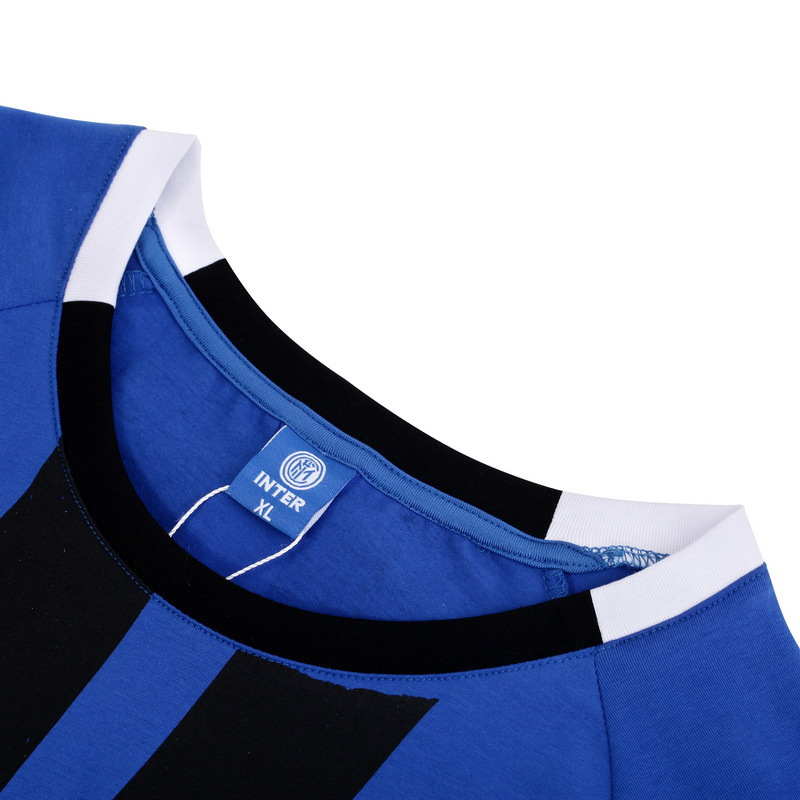 国际米兰足球俱乐部官方星条纹文化衫(棉氨材质)-蓝色 (Inter Milan)