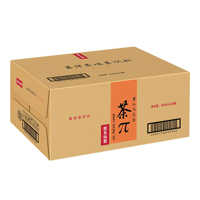 农夫山泉茶π(茶派)果味茶蜜桃乌龙茶500ml*24瓶整箱