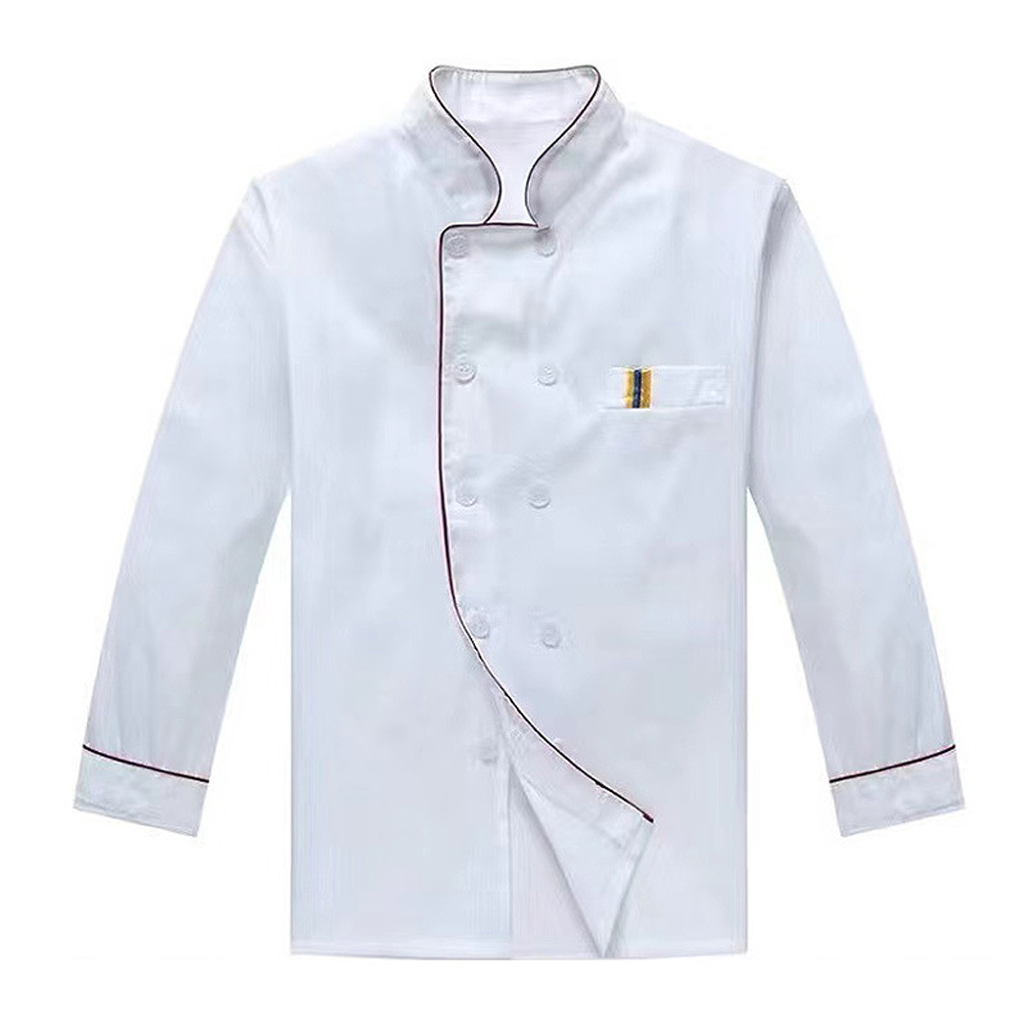 邦能之星餐饮厨师工作服长袖秋冬季厨房服装男女款白色食堂烘培蛋糕N312147高清大图
