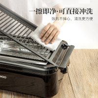 大宇(DAEWOO)电烧烤炉家用电烤炉无烟烧烤多功能电烤盘 韩式烤肉机 适合3-5人SK1黑色