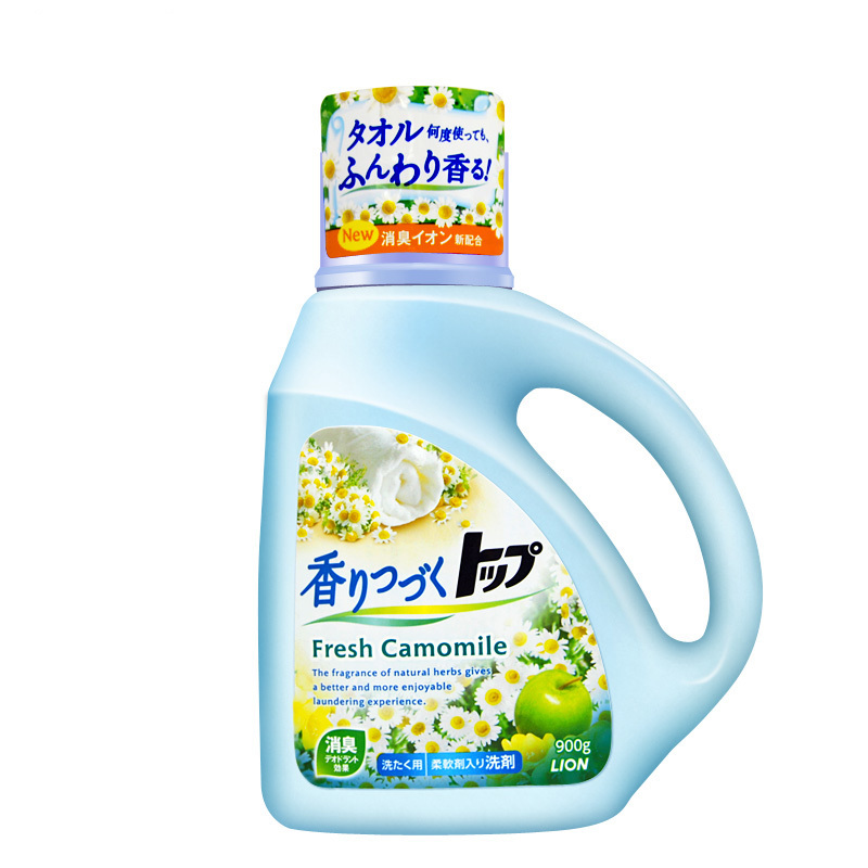狮王LionTOP持久香氛柔顺洗衣液洋甘菊香香槟玫瑰900g日本进口儿童洗衣液新老品随机发货