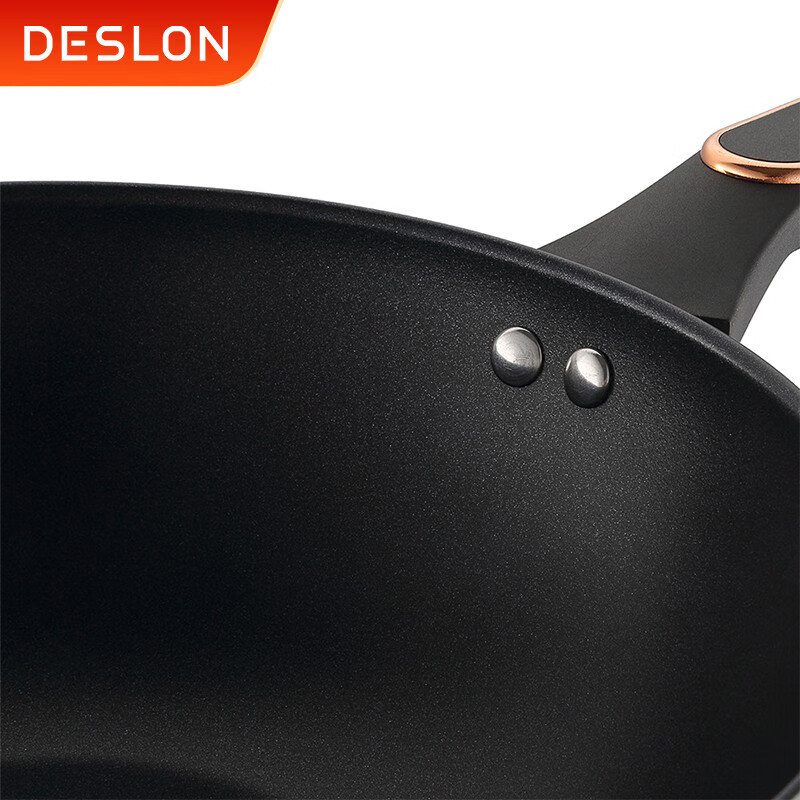 德世朗(DESLON) DFS-TZ151A 朗逸精铁不粘锅两件套 炒锅30CM汤锅24CM高清大图