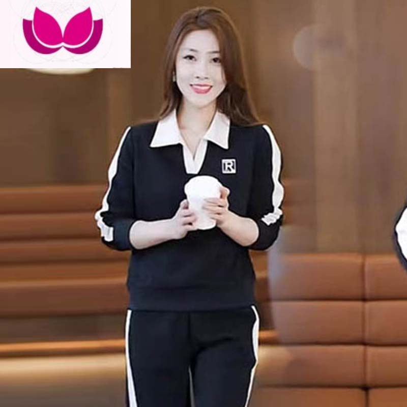 七斓职业运动服套装春装女装2023新款洋气时尚今年流行休闲套高清大图