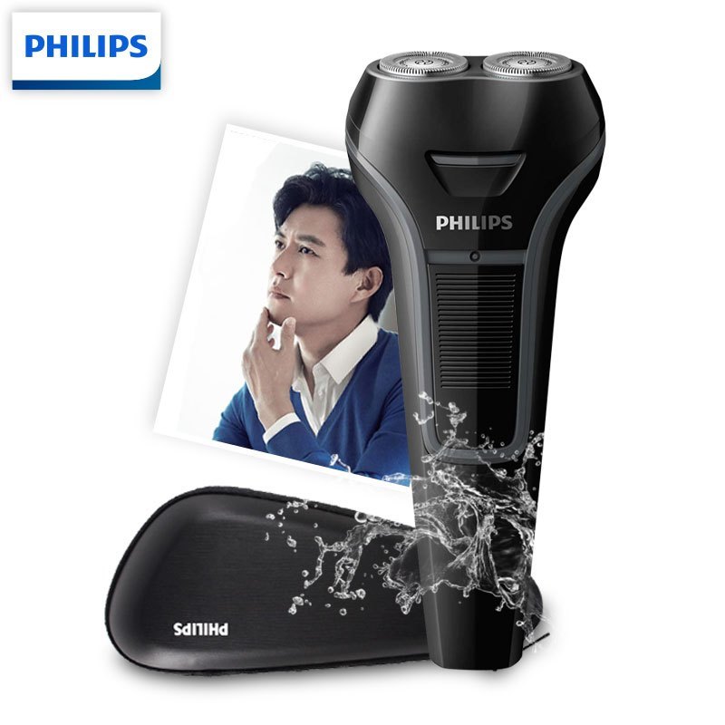 飞利浦(Philips) 电动剃须刀 S106/02 双刀头 旋转式刮胡刀 充电式全身水洗电动剃须刀