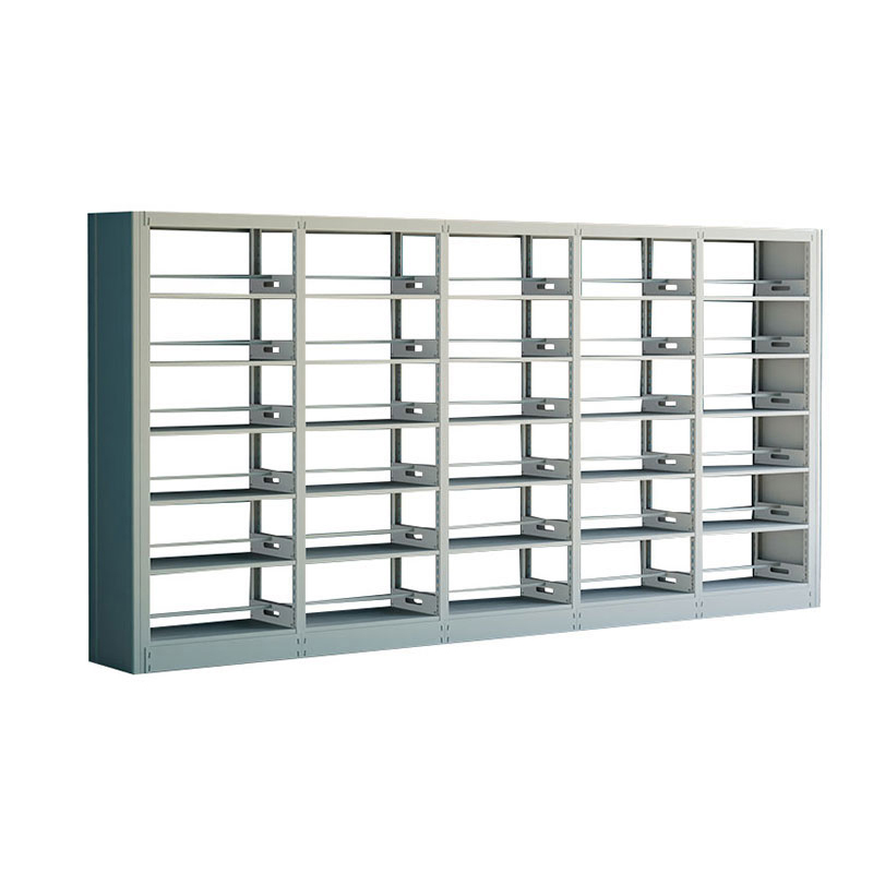 臻远ZY4072615 钢制书架资料架 双面6层一列五组白色 4600*450*2000mm